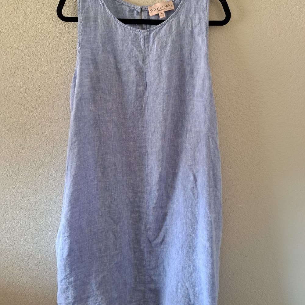 Blue lined dress